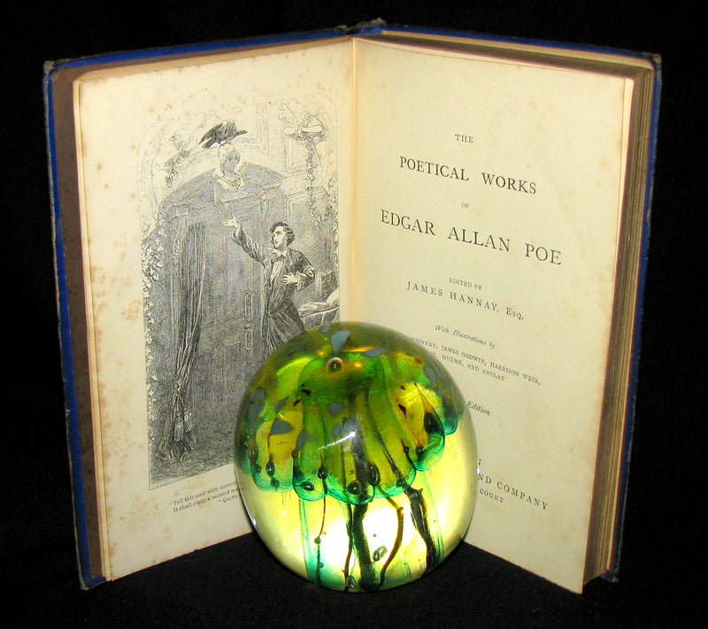 1860's Rare Book - The Poetical Works of Edgar Allan Poe. Edited by James Hannay. Illustrated.