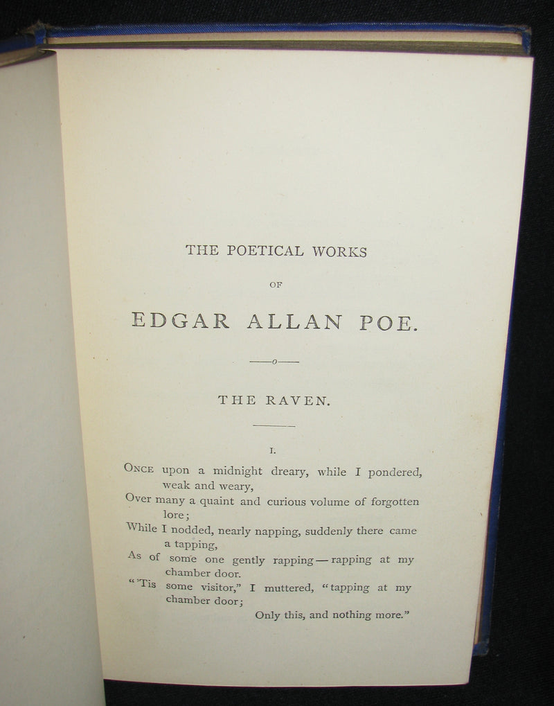 1860's Rare Book - The Poetical Works of Edgar Allan Poe. Edited by James Hannay. Illustrated.