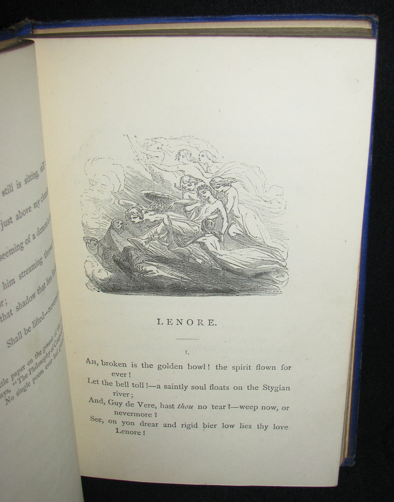 1860's Rare Book - The Poetical Works of Edgar Allan Poe. Edited by James Hannay. Illustrated.
