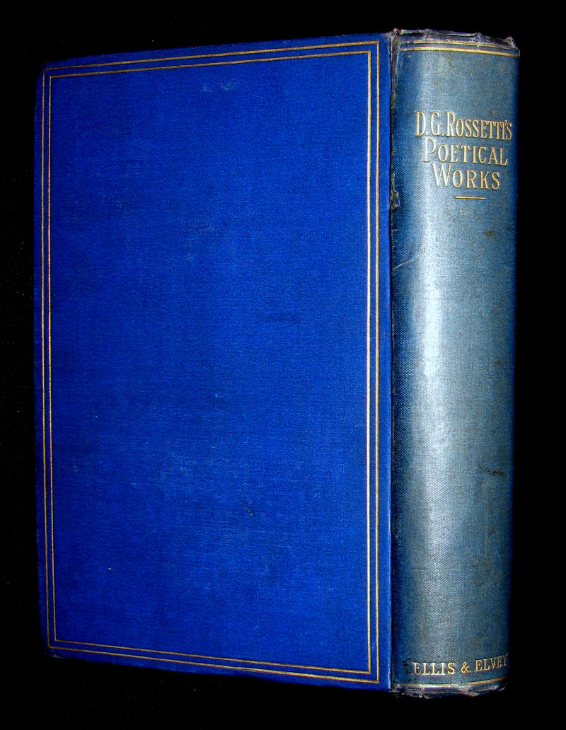 1891 Rare Pre-Raphaelite Book -  The Poetical Works of Dante Gabriel Rossetti