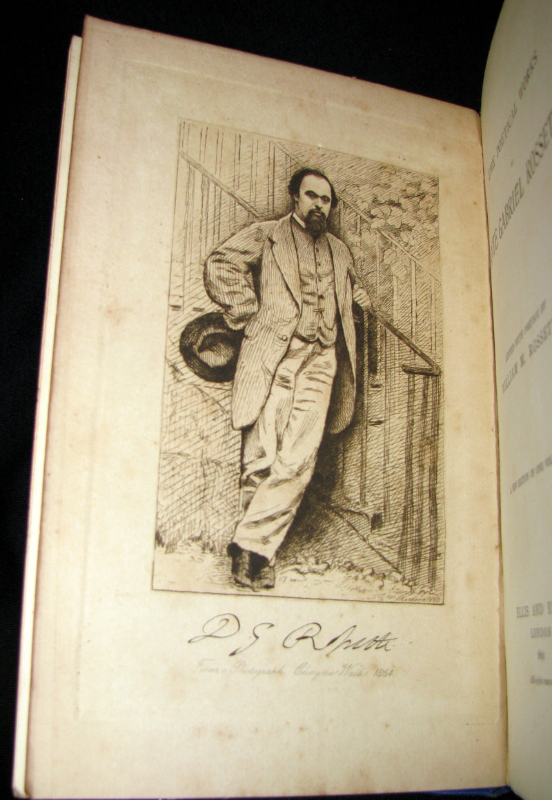 1891 Rare Pre-Raphaelite Book -  The Poetical Works of Dante Gabriel Rossetti