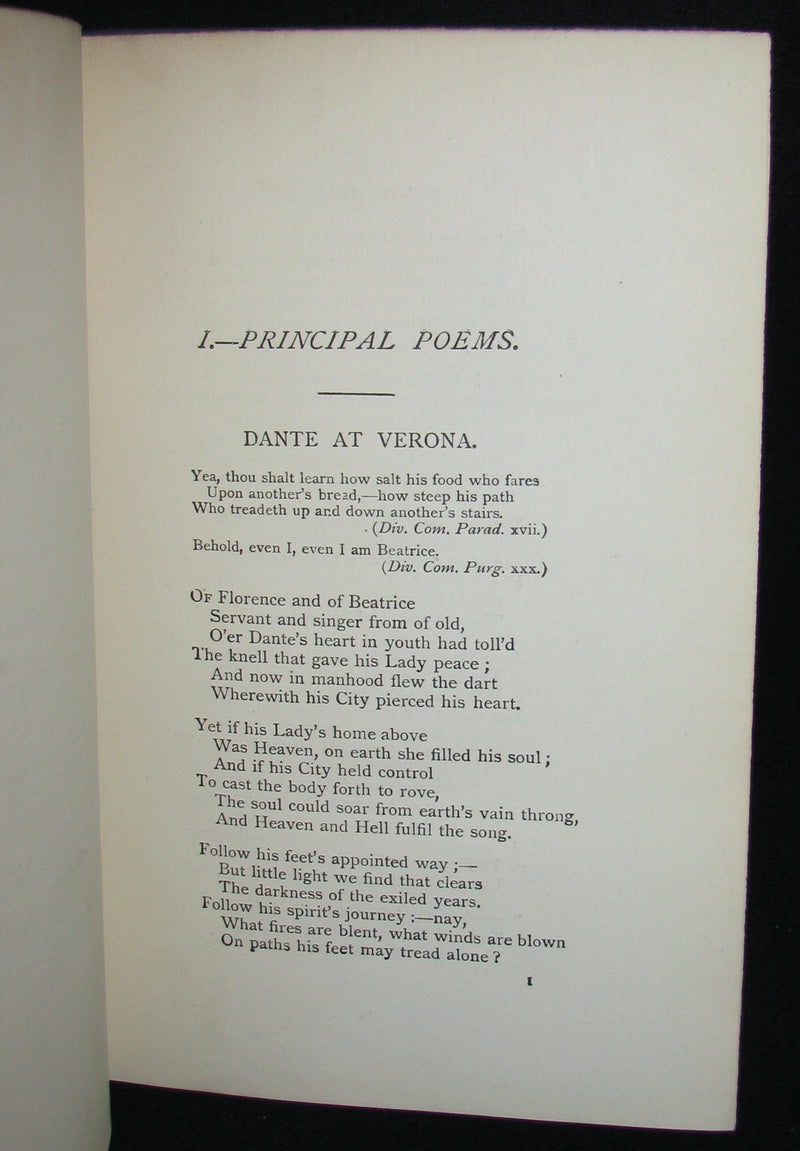 1891 Rare Pre-Raphaelite Book -  The Poetical Works of Dante Gabriel Rossetti