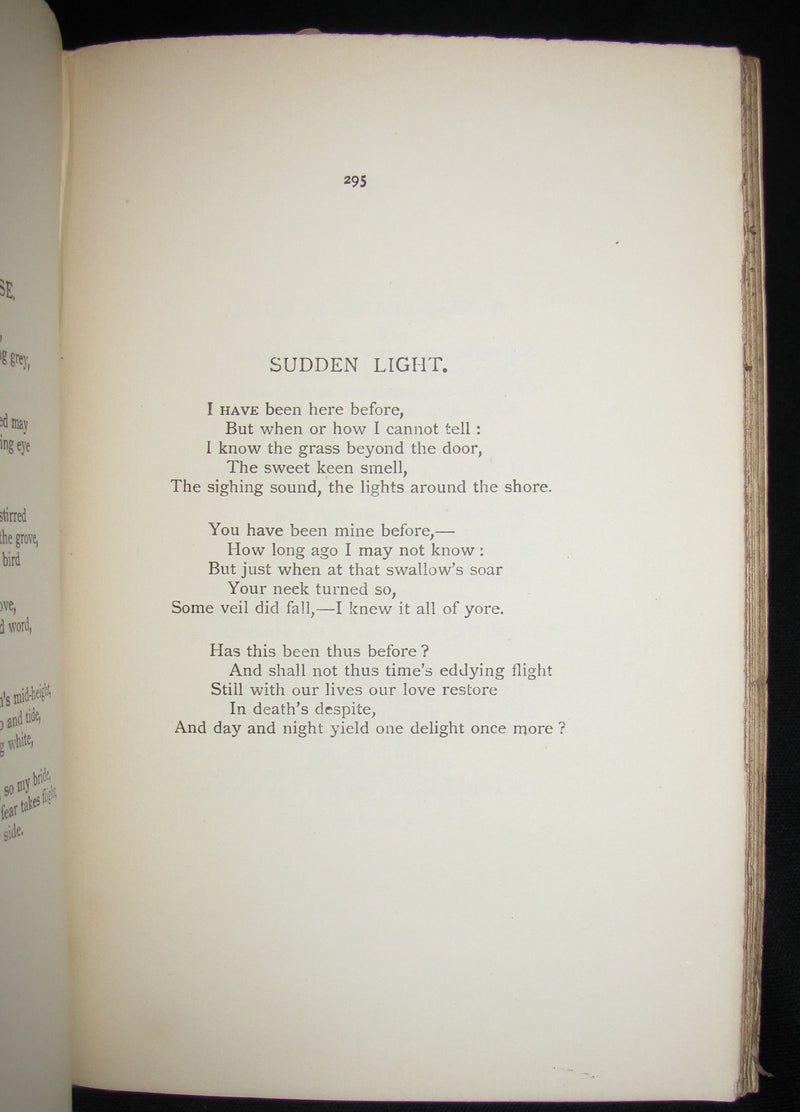 1891 Rare Pre-Raphaelite Book -  The Poetical Works of Dante Gabriel Rossetti