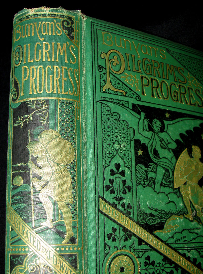 1850's Rare Victorian Book - The Pilgrim's Progress by John Bunyan
