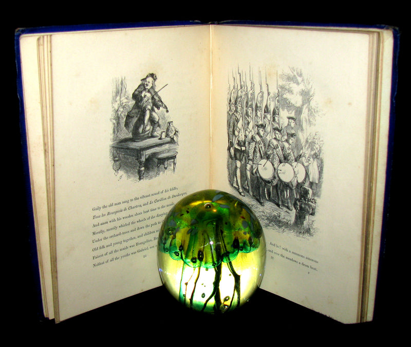 1856 Rare Victorian Book - EVANGELINE - A tale of Acadie by Henry Wadsworth Longfellow. Illustrated.