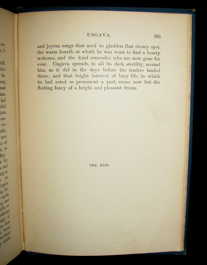 1893 Rare Victorian Book - UNGAVA  A Tale of Esquimau Land by Robert Michael Ballantyne