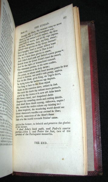 1809 Rare Book - The LUSIAD or, the Discovery of India - an Epic Poem Translated from Camoens.