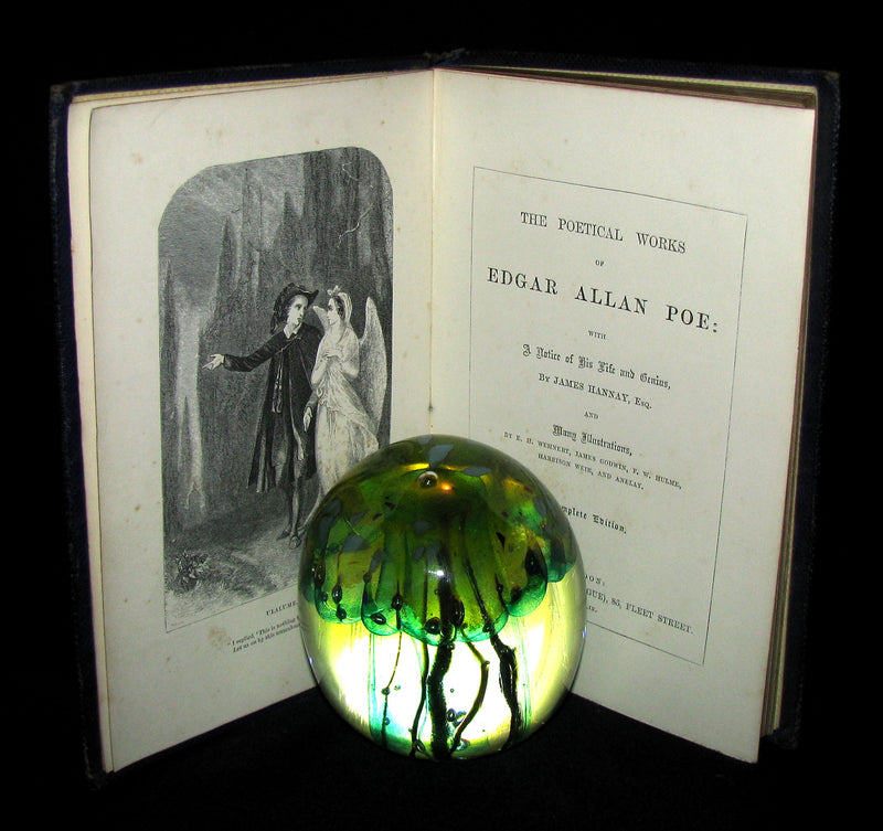 1859 Rare Book - The Poetical Works of EDGAR ALLAN POE with A Notice of his Life and Genius, by James Hannay. Illustrated.
