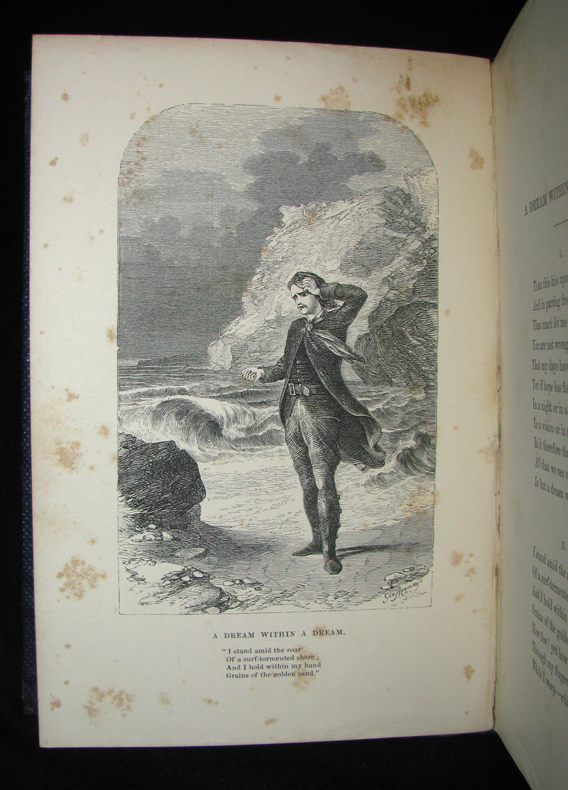 1859 Rare Book - The Poetical Works of EDGAR ALLAN POE with A Notice of his Life and Genius, by James Hannay. Illustrated.