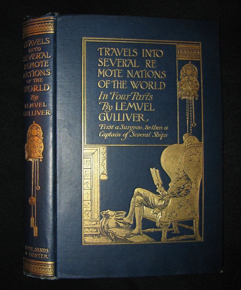 1896 Rare Victorian Book - Gulliver's Travels - Travels Into Several Remote Nations of the World in Four Parts By Lemuel Gulliver, First a Surgeon & Then a Captain of Several Ships