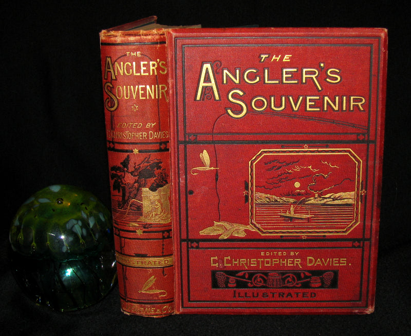 1877 Rare Victorian Book - The Angler's Souvenir. By P. Fisher. Edited by G. Christopher Davies