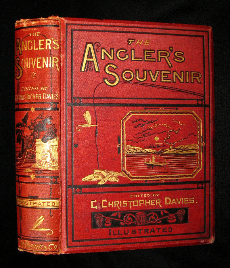 1877 Rare Victorian Book - The Angler's Souvenir. By P. Fisher. Edited by G. Christopher Davies