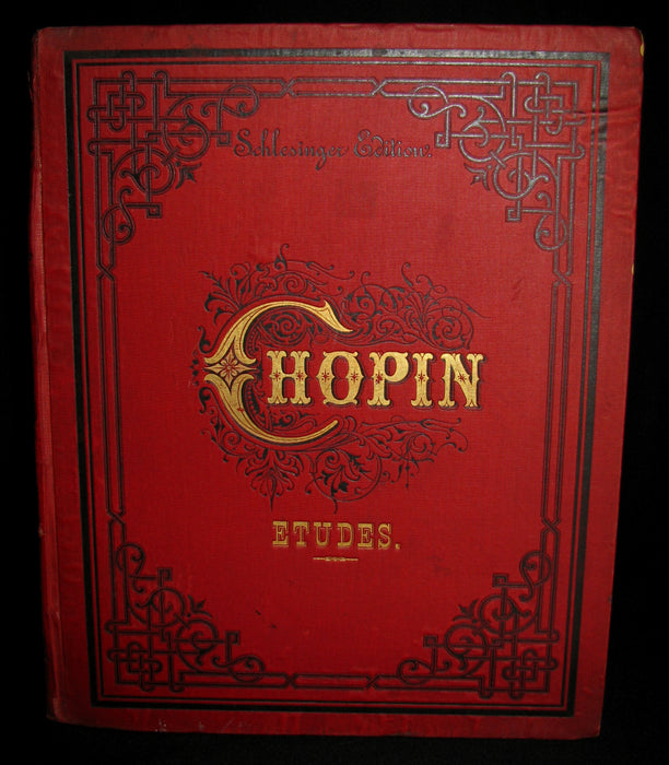 1880's Very Rare Victorian edition of Frederick CHOPIN 's ETUDES for Pianoforte - Music scores