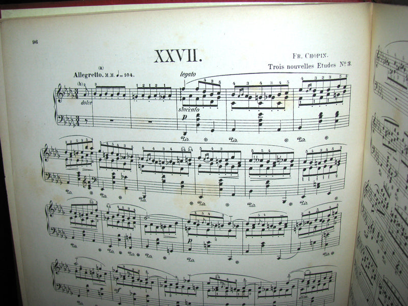 1880's Very Rare Victorian edition of Frederick CHOPIN 's ETUDES for Pianoforte - Music scores
