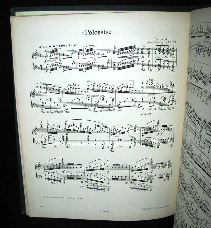 1880's Very Rare Victorian edition of Frederick CHOPIN 's POLONAISES for Pianoforte - Music scores
