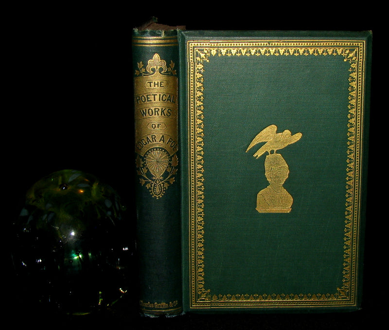 1860 Rare Victorian Book - The Poetical Works of EDGAR ALLAN POE. Illustrated.