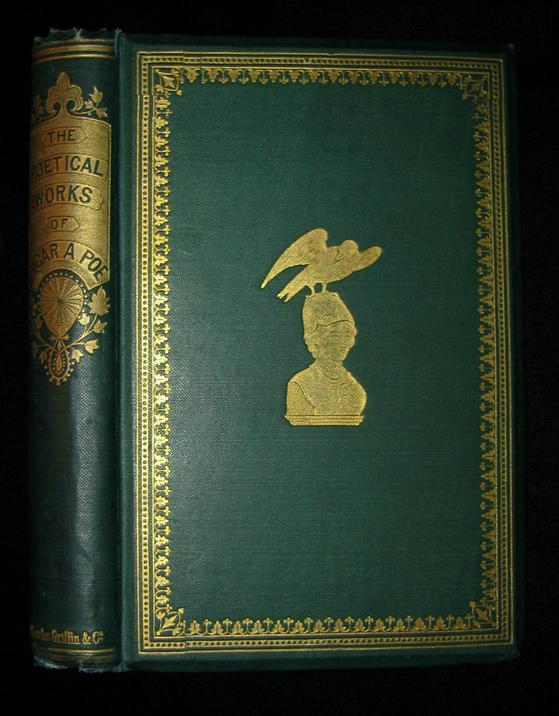 1860 Rare Victorian Book - The Poetical Works of EDGAR ALLAN POE. Illustrated.