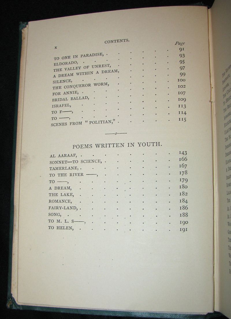 1860 Rare Victorian Book - The Poetical Works of EDGAR ALLAN POE. Illustrated.