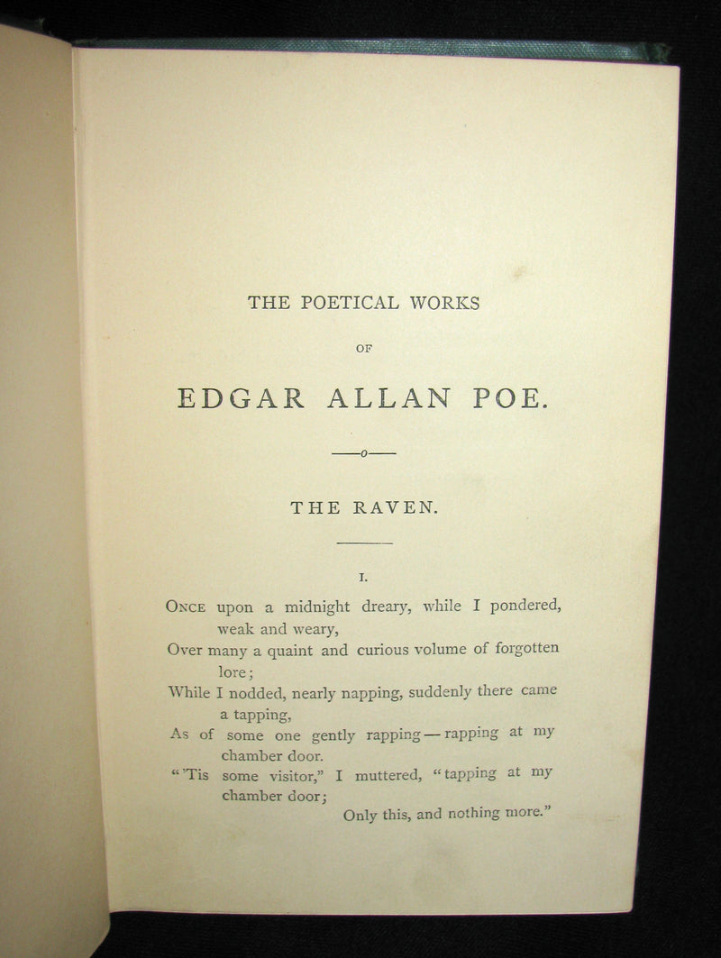1860 Rare Victorian Book - The Poetical Works of EDGAR ALLAN POE. Illustrated.