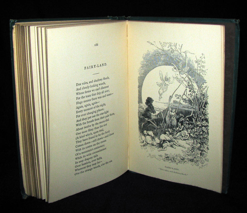 1860 Rare Victorian Book - The Poetical Works of EDGAR ALLAN POE. Illustrated.