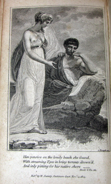 1805 Rare Book - The Odyssey of Homer. Translated by A. Pope, Esq.