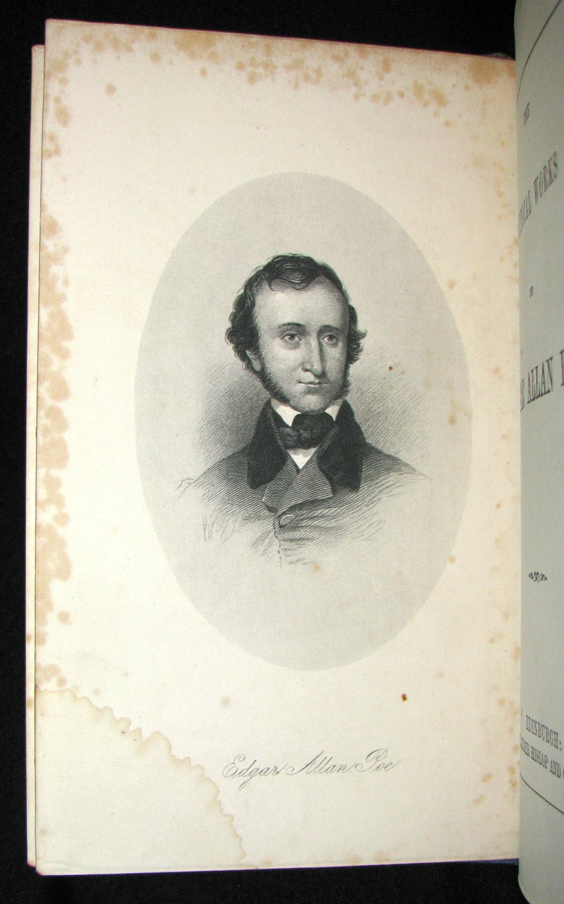 1860's Rare Victorian Book - The Poetical Works of Edgar Allan Poe. Edinburgh Edition.