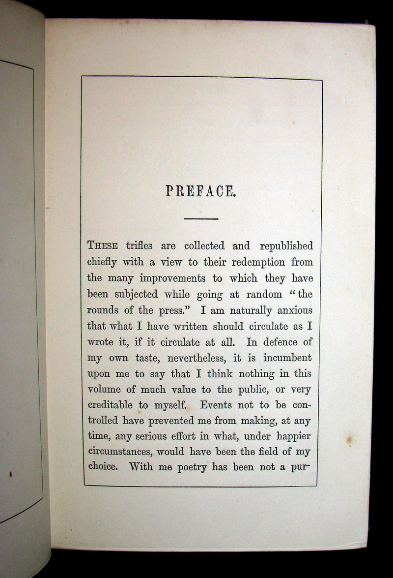 1860's Rare Victorian Book - The Poetical Works of Edgar Allan Poe. Edinburgh Edition.