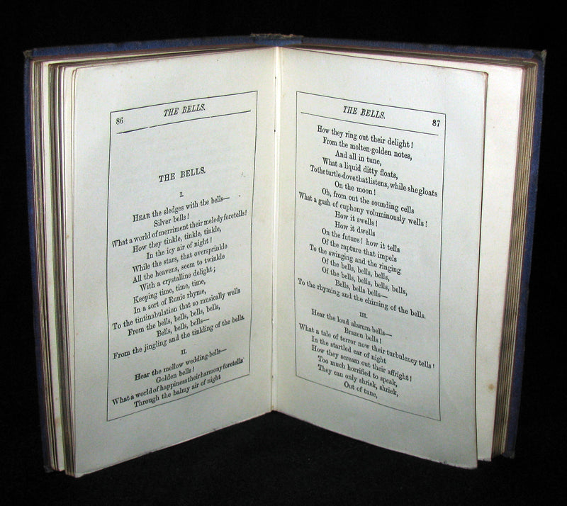 1860's Rare Victorian Book - The Poetical Works of Edgar Allan Poe. Edinburgh Edition.