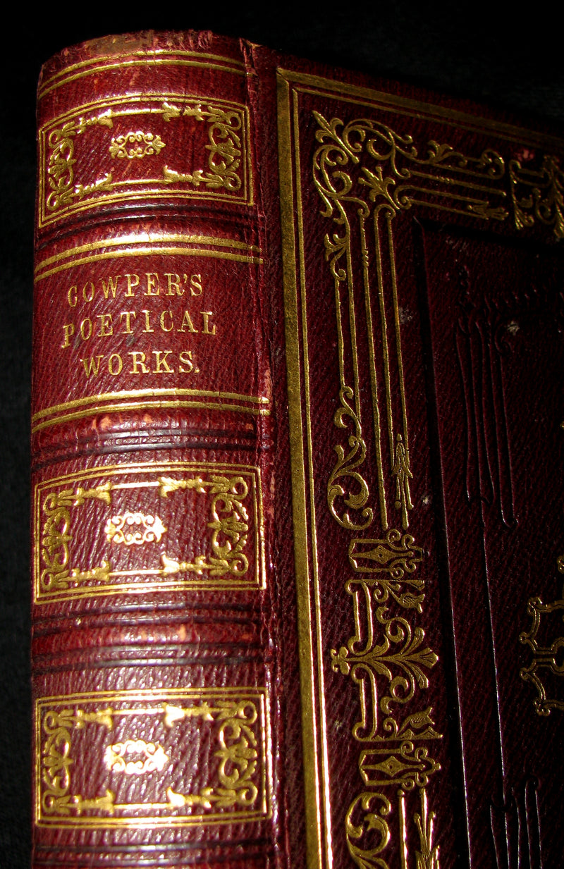 1850 Rare Book -  The Complete Poetical Works of William Cowper, illustrated.