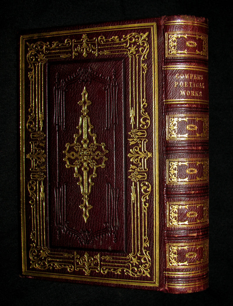 1850 Rare Book -  The Complete Poetical Works of William Cowper, illustrated.