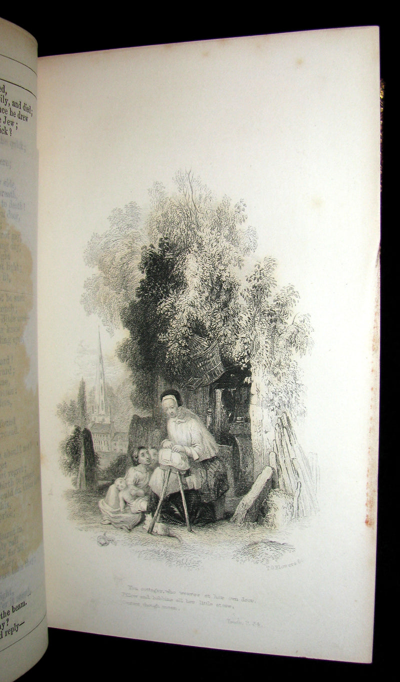 1850 Rare Book -  The Complete Poetical Works of William Cowper, illustrated.