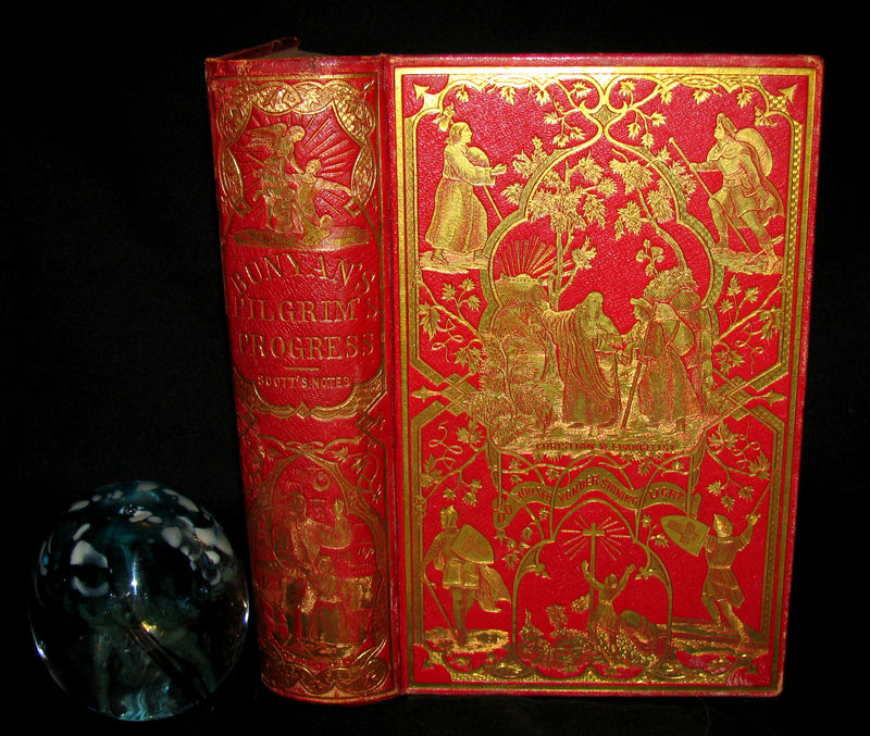 1857 Victorian Book in Scarce Binding - The Pilgrim's Progress by John Bunyan
