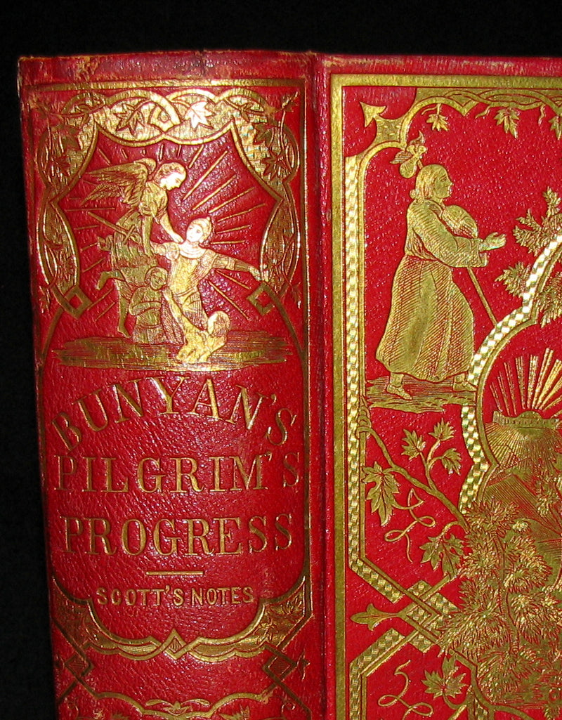 1857 Victorian Book in Scarce Binding - The Pilgrim's Progress by John Bunyan
