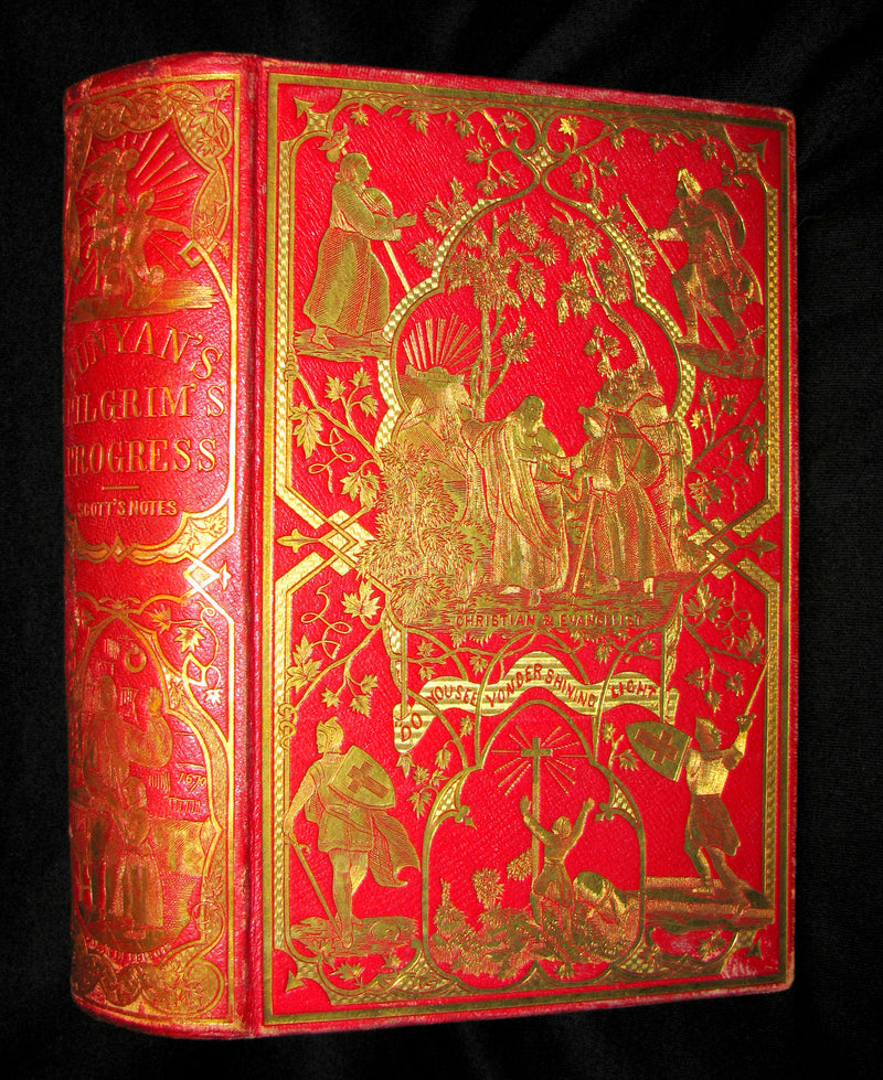 1857 Victorian Book in Scarce Binding - The Pilgrim's Progress by John Bunyan