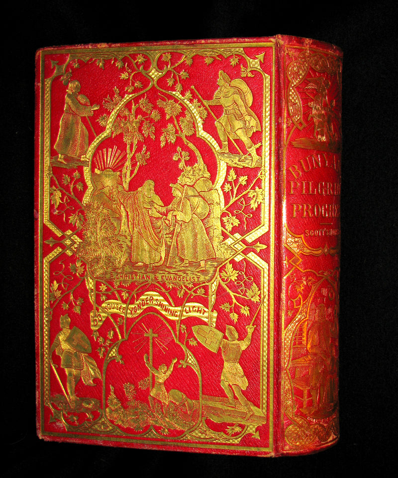 1857 Victorian Book in Scarce Binding - The Pilgrim's Progress by John Bunyan