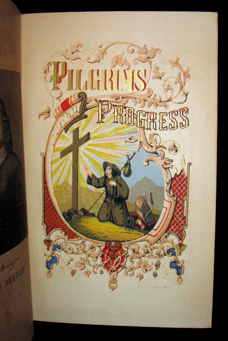 1857 Victorian Book in Scarce Binding - The Pilgrim's Progress by John Bunyan