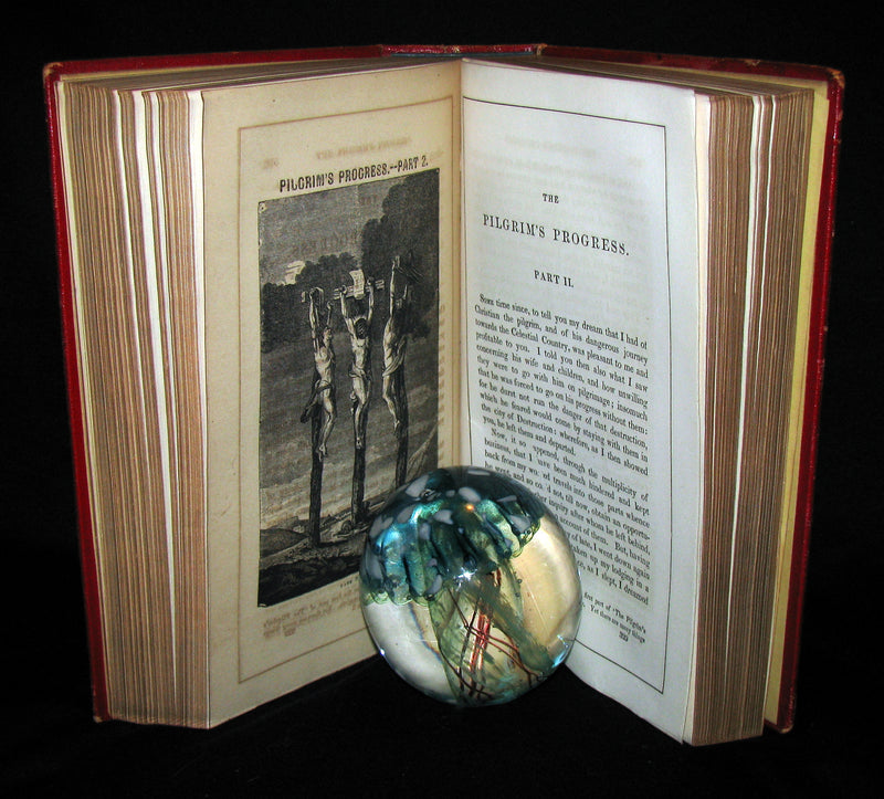 1857 Victorian Book in Scarce Binding - The Pilgrim's Progress by John Bunyan