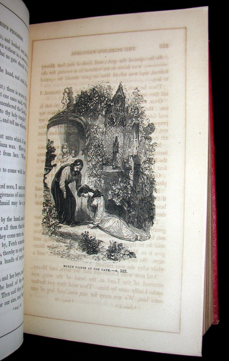 1857 Victorian Book in Scarce Binding - The Pilgrim's Progress by John Bunyan