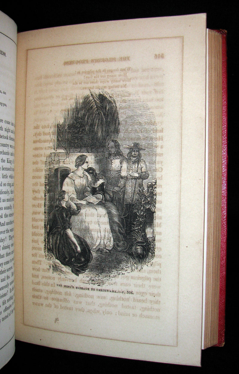 1857 Victorian Book in Scarce Binding - The Pilgrim's Progress by John Bunyan