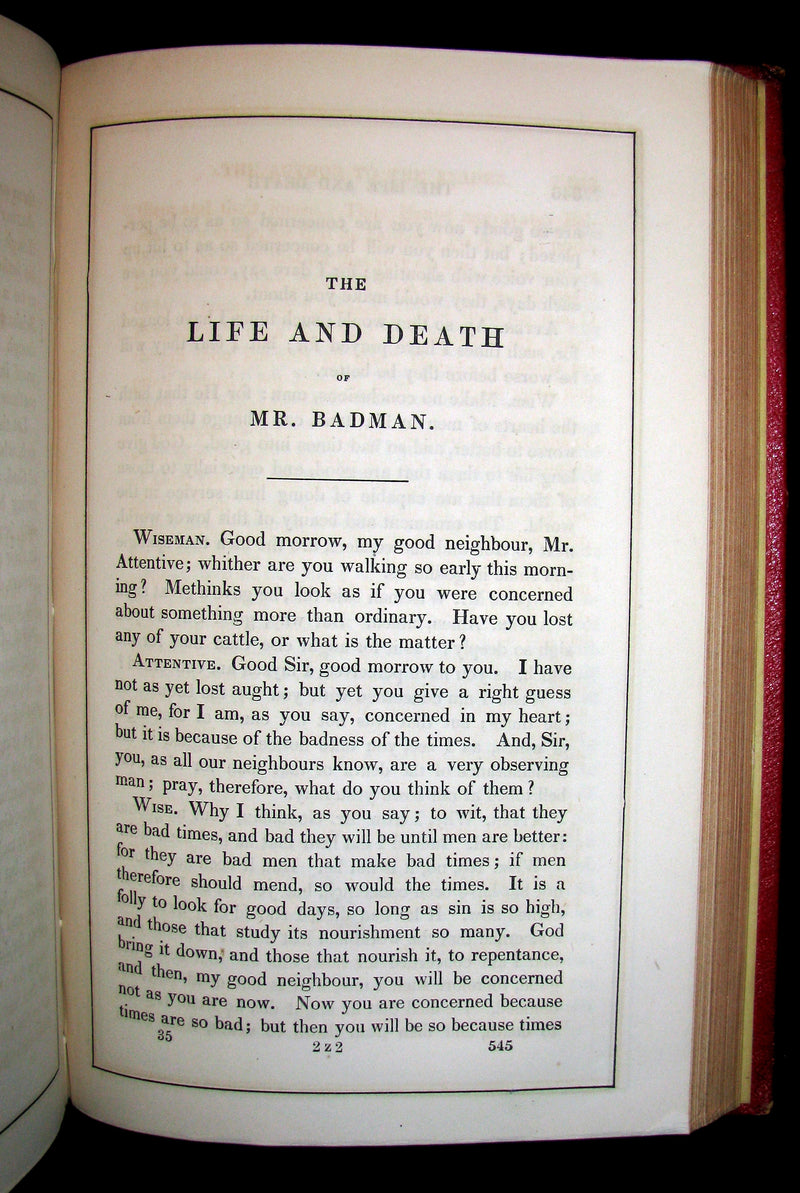 1857 Victorian Book in Scarce Binding - The Pilgrim's Progress by John Bunyan