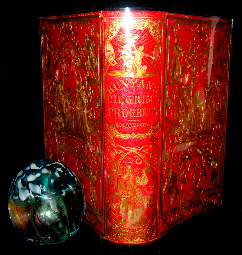 1857 Victorian Book in Scarce Binding - The Pilgrim's Progress by John Bunyan