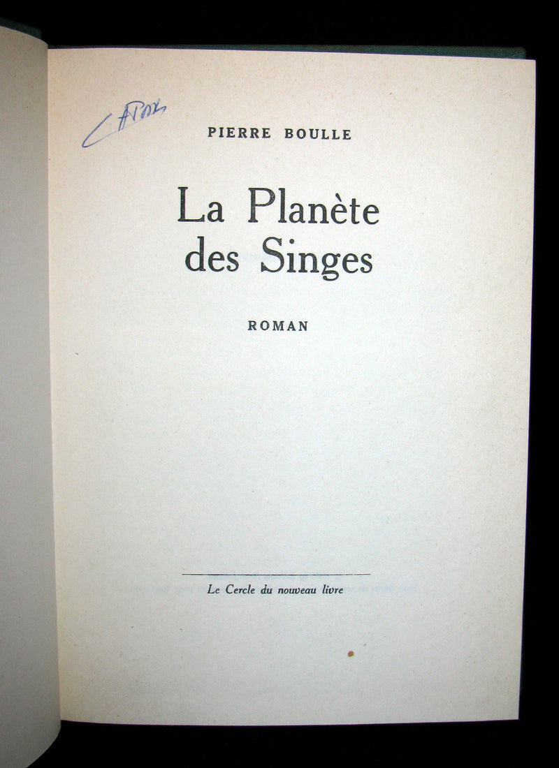 1963 Rare First Limited Edition #976 - La Planete des Singes (The Planet of the Apes) by Pierre Boulle
