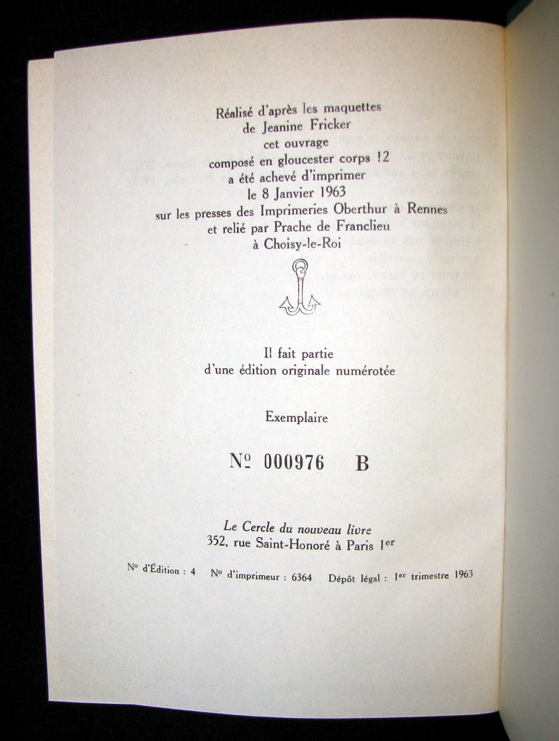 1963 Rare First Limited Edition #976 - La Planete des Singes (The Planet of the Apes) by Pierre Boulle