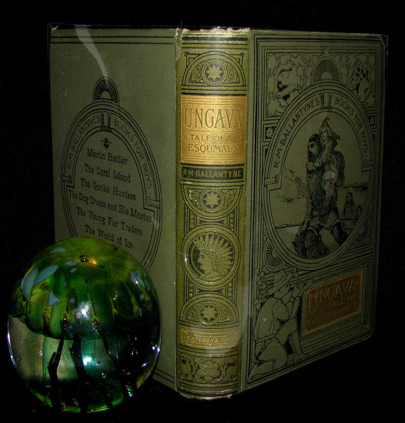 1893 Rare Victorian Book - UNGAVA  A Tale of Esquimau Land by Robert Michael Ballantyne