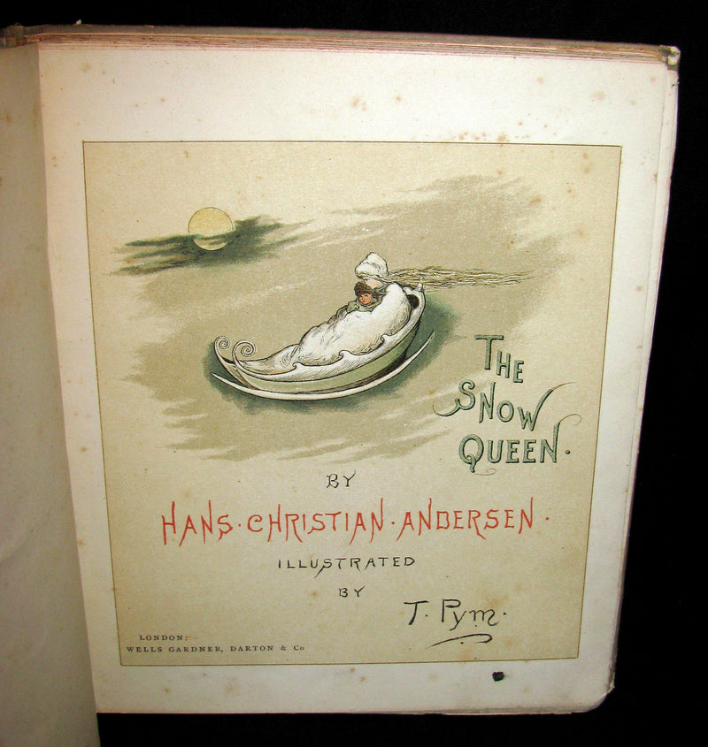 1885 Scarce Victorian Book -  The Snow Queen by Hans Christian Andersen illustrated by T. Pym (pseudonym for Clara Creed)