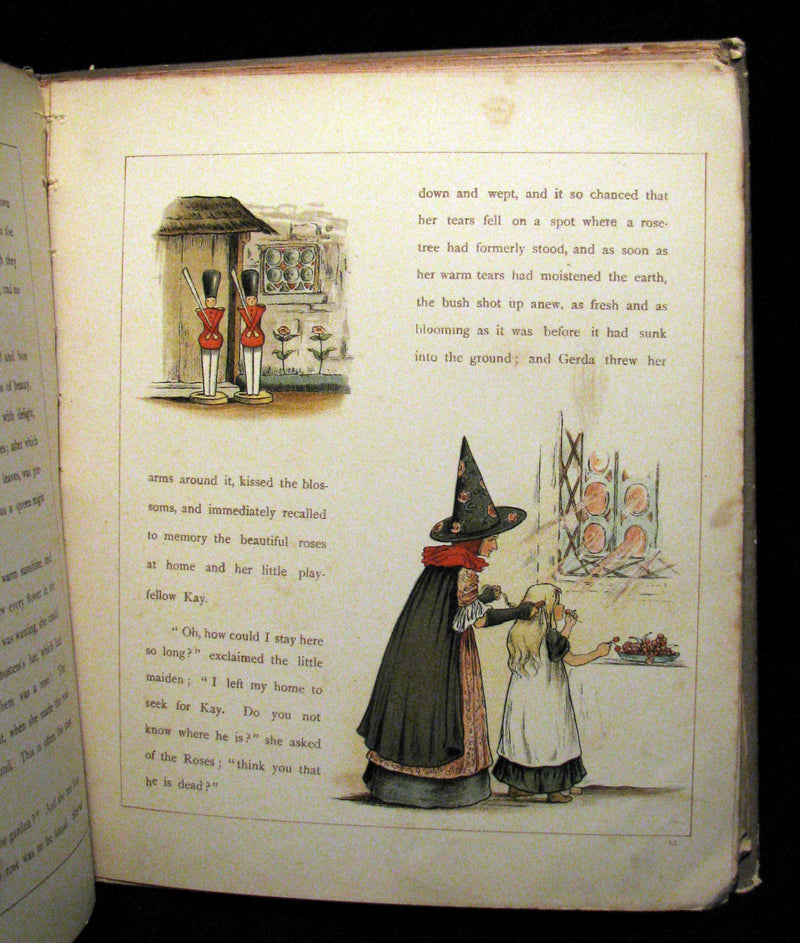 1885 Scarce Victorian Book -  The Snow Queen by Hans Christian Andersen illustrated by T. Pym (pseudonym for Clara Creed)