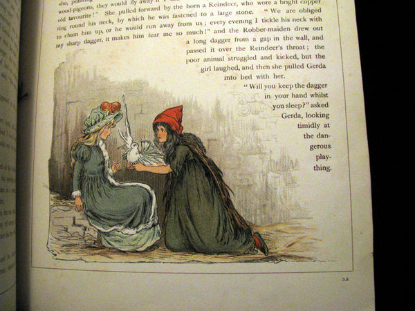 1885 Scarce Victorian Book -  The Snow Queen by Hans Christian Andersen illustrated by T. Pym (pseudonym for Clara Creed)