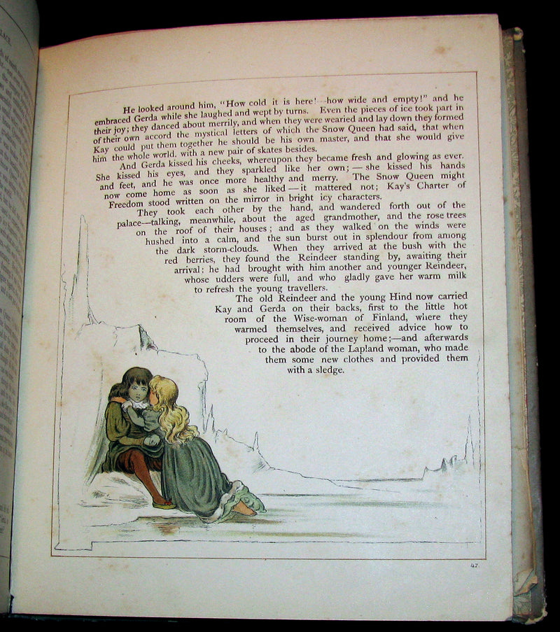 1885 Scarce Victorian Book -  The Snow Queen by Hans Christian Andersen illustrated by T. Pym (pseudonym for Clara Creed)