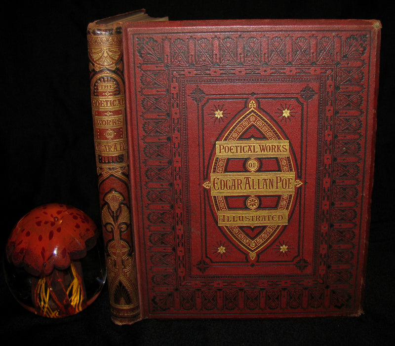 1872 Rare Victorian Book - The Poetical Works of Edgar Allan Poe. Edinburgh Illustrated Edition.