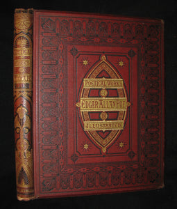 1872 Rare Victorian Book - The Poetical Works of Edgar Allan Poe. Edinburgh Illustrated Edition.